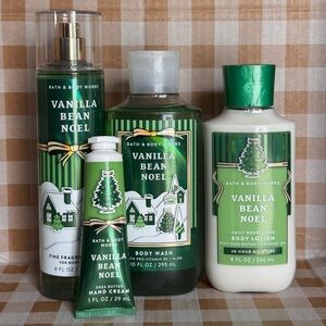 NEW B&BW 4 pc Vanilla Bean Noel  body and hand care Gift Bag Set